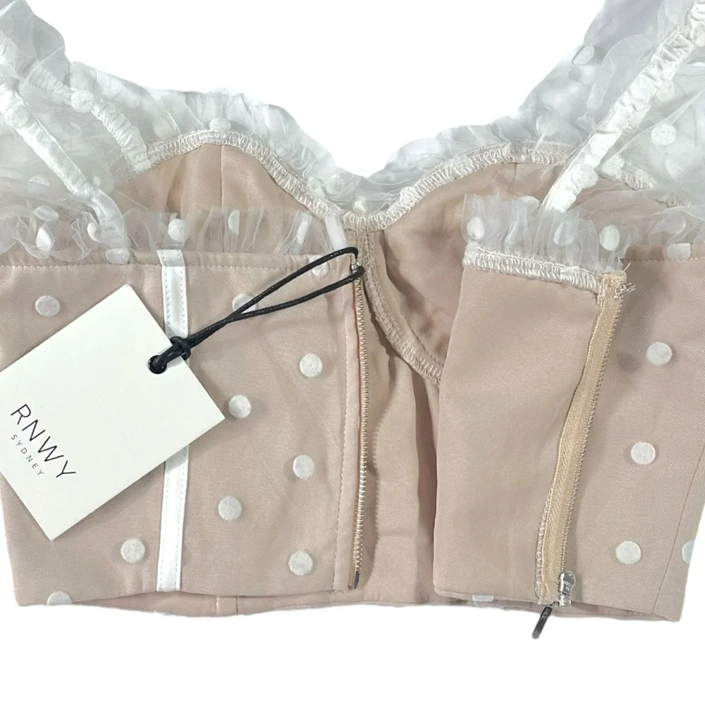 White Sheer Polka Dot Top - Picture 5 of 12